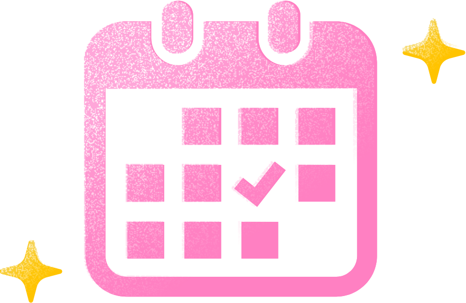 Shining calendar icon